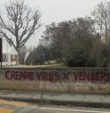 scritte no vax Treviso