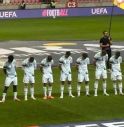 Gesto di protesta della nazionale irlandese contro Israele a Debrecen durante la sfida di Nations League