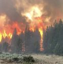 Wildfire nel sud dell'Oregon luglio 2021 