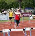 Giacomo Zuccon in azione nei 400 ostacoli (Eduard Ardelean)