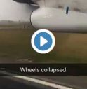 Paura sul volo per Amsterdam, filma il carrello che si rompe durante l'atterraggio