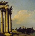 B. Bellotto - Capriccio con ruderi di un arco di un tempio romano