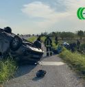 Incidente in A4, auto capottate oltre la corsia: ferite quattro persone