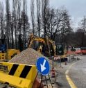 lavori lungo la strada provinciale tra Pieve e Conegliano