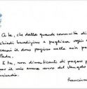 Lettera Papa Francesco per Paolo Berro