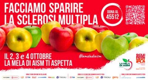 La mela Aism, in 5mila piazze l’iniziativa per un futuro libero da sclerosi multipla.