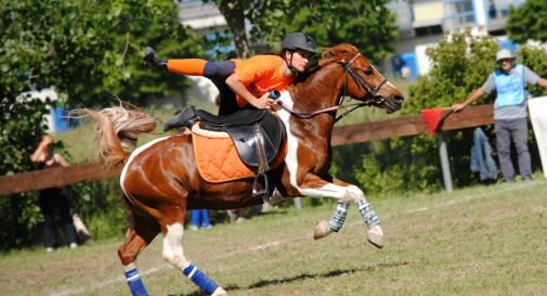 Carlotta e il pony Marco ai campionati mondiali