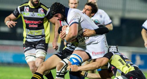 Adolfo Caila in percussione durante il match dello scorso Campionato