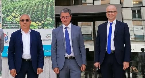 Da sinistra: Mario Pozza (presidente Unioncamere Veneto), Nicola Claudio (presidente Conservatorio Steffani), Stefano Canazza (direttore Conservatorio Steffani).