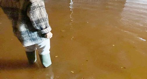 Via Basso e via Battisti a Preganziol sotto acqua a causa del maltempo 