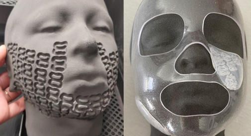 Maschere facciali 3D per bambini ustionati