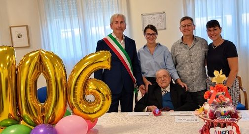 Foto 106 anni di Luigi Capelli alla Rsa Gianni Marin di Ponte di Piave