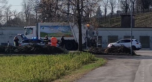 Incidente tra camion e auto a San Vendemiano, una persona ferita