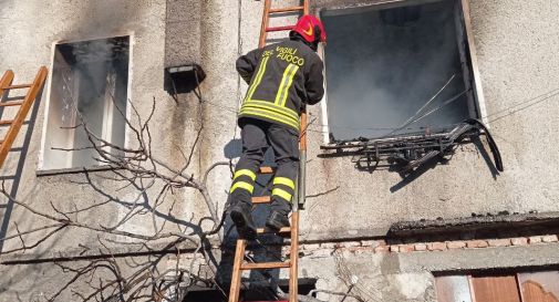 Abitazione in fiamme a Segusino