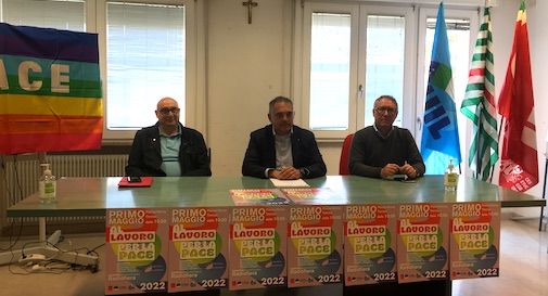 Cgil, Mauro Visentin, Cisl, Massimiliano Paglini, e Uil, Gianluca Fraioli