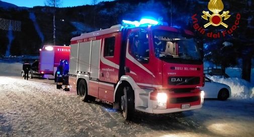 Auto a fuoco a Piancavallo