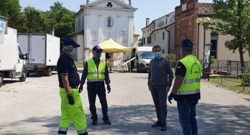 Il sindaco con la Protezione Civile