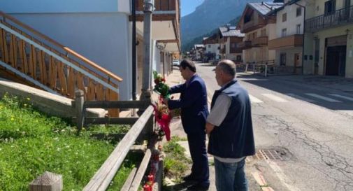 Famiglia investita in Cadore, omaggio dell'assessore