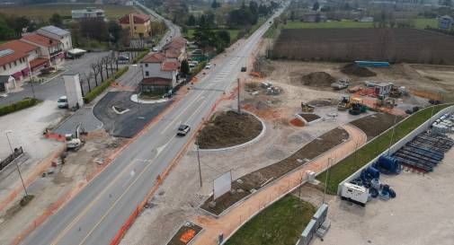 Codognè, la nuova rotatoria sulla Cadore-Mare pronta per l'estate