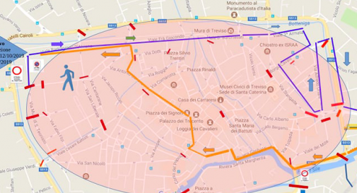 Arriva la mezza maratona di Treviso e scattano divieti  in tutta la città 