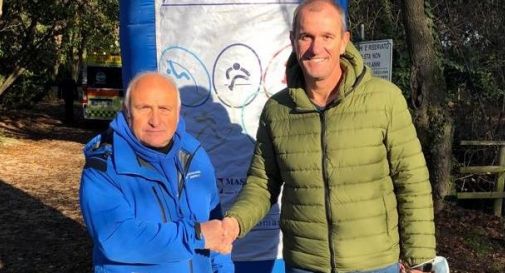 Massimo Benetello (a destra), presidente del Team Treviso, e Serafino Guidolin, presidente dell’Us Atletica Quinto Mastella