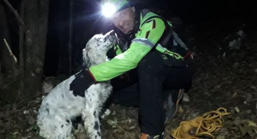 La cagnolina finisce nel dirupo, arriva il Soccorso Alpino