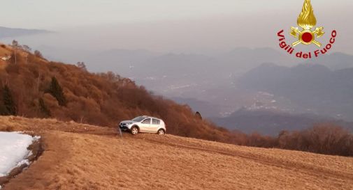 Valdobbiadene, tenta un'inversione di marcia ma rischia di finire in un dirupo