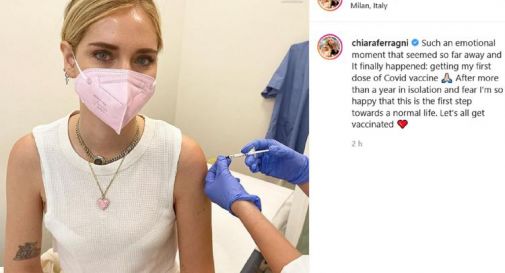 Chiara Ferragni si vaccina contro il Covid: 