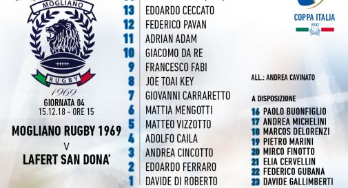 La formazione del Mogliano Rugby 1969 