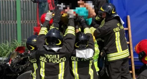 Schianto tra tre tir, camion a fuoco e altro tamponamento: raffica di incidenti nel trevigiano