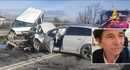 Scontro tra auto e furgone, un morto e tre feriti 