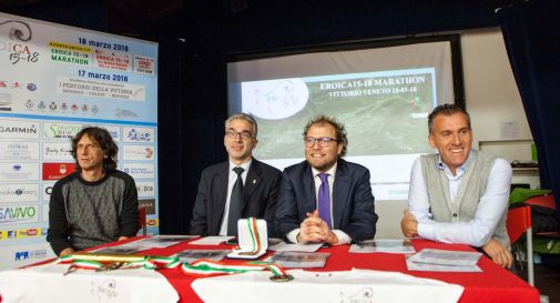 Il ministro dello sport Luca Lotti a Vittorio Veneto per l'Eroica Marathon