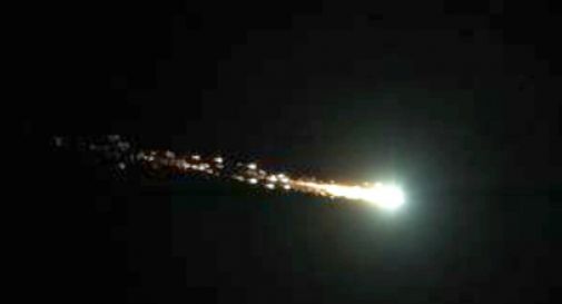 Allarme nella notte per presunto meteorite