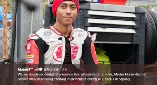 Tragedia nel Motomondiale a Sepang, muore il giovane Munandar
