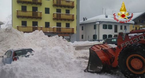 Neve e maltempo, oltre un centinaio di interventi dei pompieri nel bellunese 