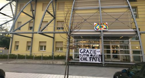 striscione a Ponte di Piave