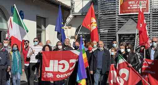 presidio Cgil Treviso