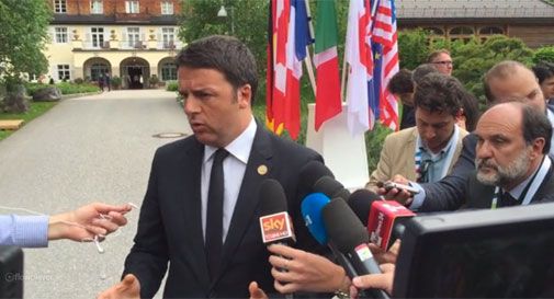 G7, Renzi: ''Stop austerity, Italia in linea con Obama''