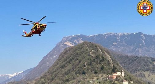 l'elicottero oggi a Serravalle