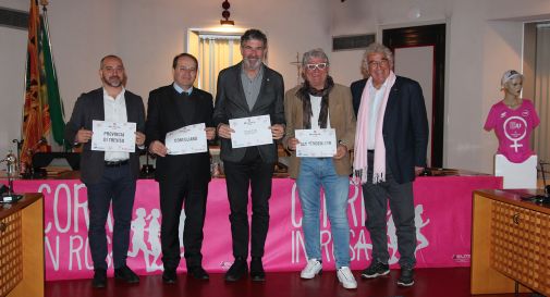 Da sinistra Mauro Fael, Floriano Zambon, Guido Dussin, Renzo Zanchetta e Aldo Zanetti