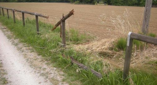 Vandali contro la pista ciclabile