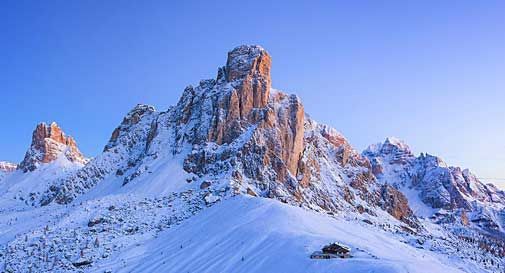 25 cm di neve a Auronzo, Dolomiti imbiancate