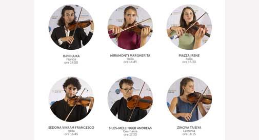 Ecco i semifinalisti del Concorso di Violino di Vittorio Veneto